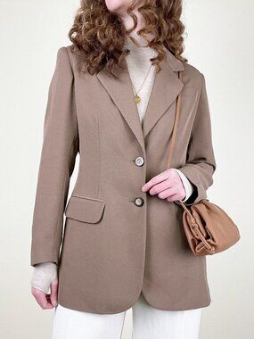 Vintage 90s Minimalist Blazer Suit Jacket Coat Minimalism Capsule Wardrobe 1990s